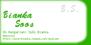 bianka soos business card