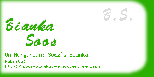 bianka soos business card